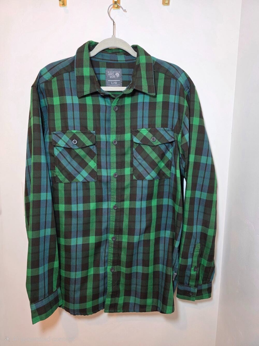 Mountain Hardware plaid flannel button-down shirt Large